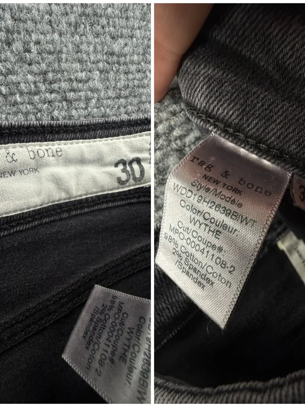 Rag & Bone Gray Nina High Rise Ankle Skinny Jeans Cotton Spandex ACTL 31X27